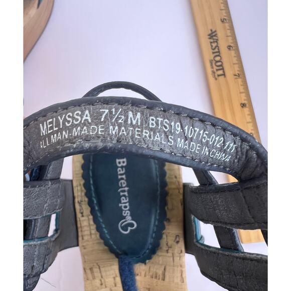 Baretraps Melyssa Blue Vegan Double Ankle Strap Platform Comfort Sandals 7.5 - Picture 11 of 12
